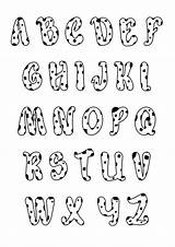 Alphabet Coloring Pages Kids Simple Font Color Fonts Print Board Cute Printable Adults Dalmatian Choose sketch template