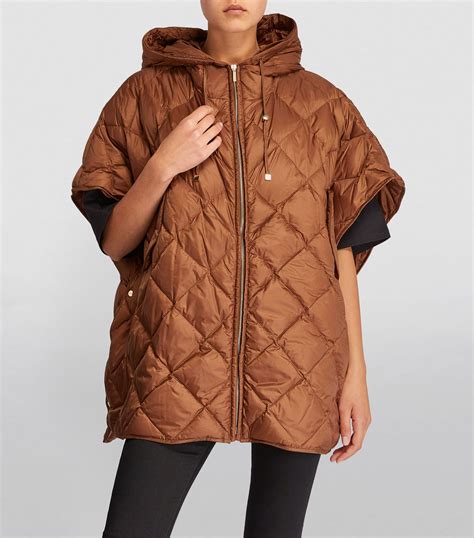max mara brown quilted poncho cape harrods uk