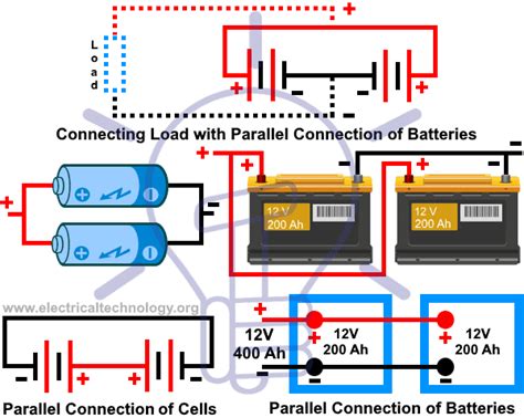 battery wiring diagram batteries wiring connections  diagrams electrical technology