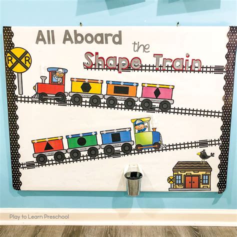 shape train interactive bulletin board play  learn preschool