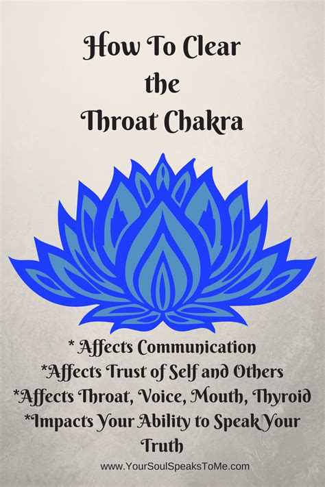 Clearing A Blocked Throat Chakra Your Soul Speaks To Me