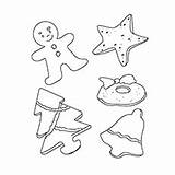 Cookies Coloring Pages Christmas Cookie Yummy Ones Little Articles sketch template