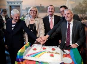 germany celebrates its first same sex marriages