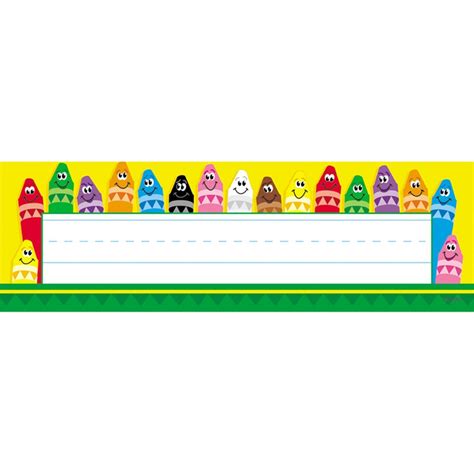 colorful crayons desk toppers  plates  ct   trend