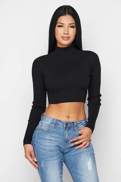 turtleneck crop turtle neck crop top outfits cute casual outfits