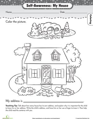 house worksheet educationcom preschool coloring