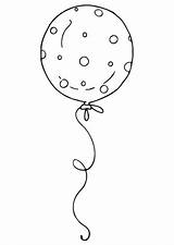 Coloring Balloon Pages Balloons Single Printable Birthday Big Bunch Polkadot Happy Template sketch template