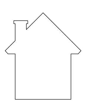 house pattern   printable outline  crafts creating stencils