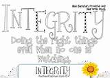 Integrity Honesty sketch template
