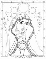 Coloring Fatima Lady Catholic Wordpress Sheets Pages sketch template