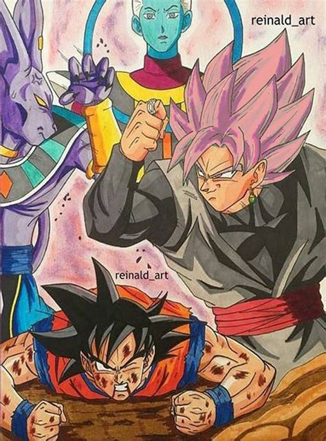 bills vs black goku ssg pink dragonball z gt af