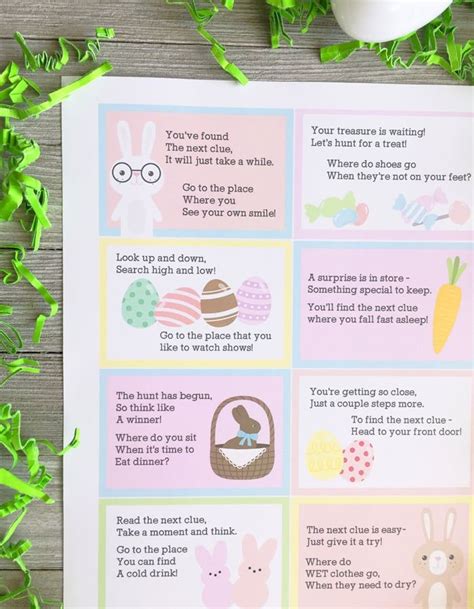 add a fun twist to easter with these free scavenger hunt