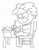 Writing Coloring Pages Kids sketch template