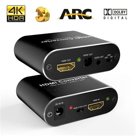 hdmatters  hdmi audio extractor splitter spdifstereo audio  supports full hdp  hdmi