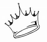 Crown Drawing Line Clipart Coloring Pages Easy King Clip Library sketch template