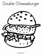 Coloring Cheeseburger Double Built California Usa sketch template
