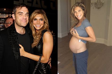 clever bulletin robbie williams posts picture of pregnant wife ayda