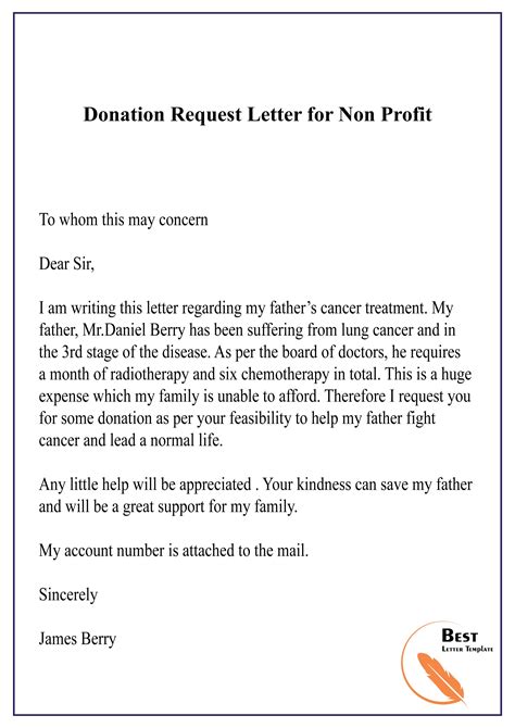 donation letter templates   write  send  effective   sample