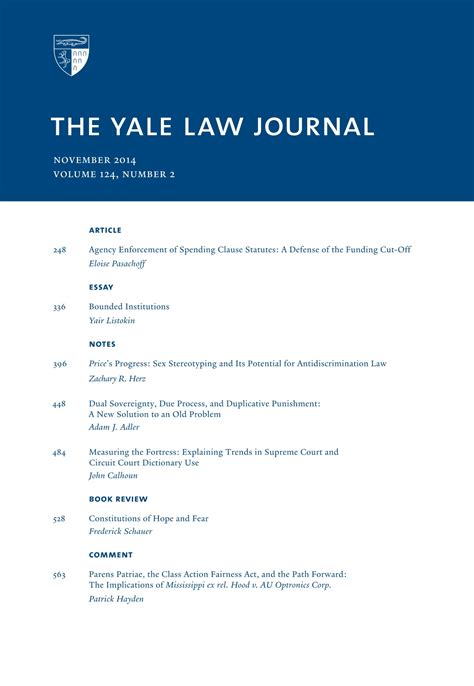 yale law journal nov 2014 on funding cut offs bounded
