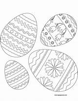 Easter Coloring Eggs Pages Color Four Online Print sketch template