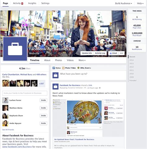 facebook introduces  company page design featuring  pages   section search