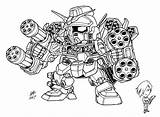 Heavyarms Lineart sketch template