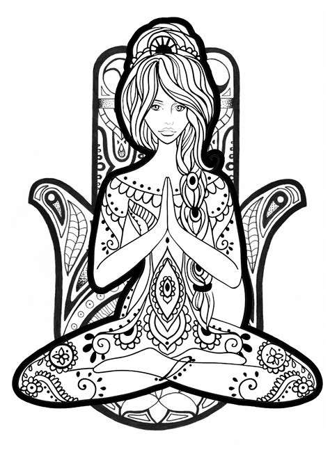 kids yoga pose coloring pages sketch coloring page