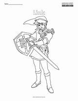 Link Coloring Zelda Legend Nintendo Fun Super sketch template