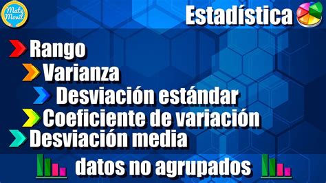 Rango Varianza Desviación Estándar Coeficiente De Variación