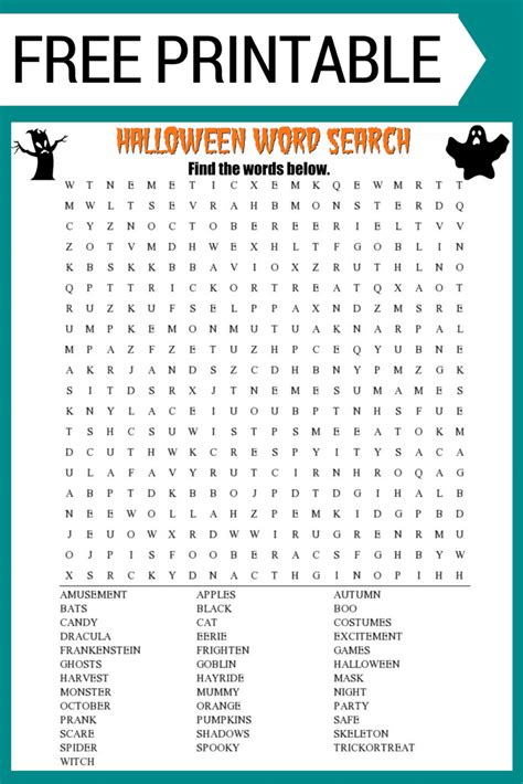 difficult halloween word search printable word search printable