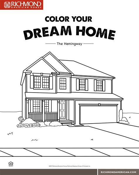 printable house coloring page