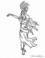 Mayan Princess Pages Coloring Dancing Princesses Color Print Hellokids Manga Online Choose Board sketch template