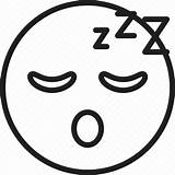 Smiley Face Sleeping Emoji Sleepy Coloring Icon Emoticon Outline Pages Icons Svg Template sketch template