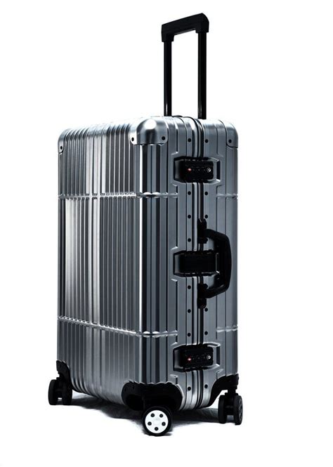 aluminum luggage gunmetal newbee fashion carry  luggage