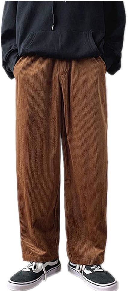 heren corduroy broek fluwelen broek man casual elastische tailleband losse rechte broek slacks