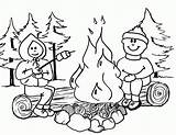 Coloring Campfire Popular Pages sketch template