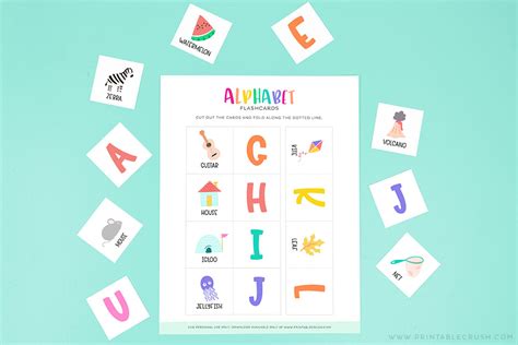 printable alphabet flashcards printable crush