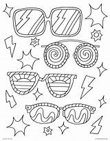 Coloring Pages Printable Adults Summer Sunglasses Sun Kids Inspire Surf Palette Lazy Summertime Let Days Perfect sketch template