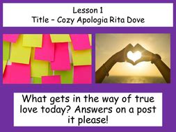 cozy apologia  rita dove lessons  teaching resources