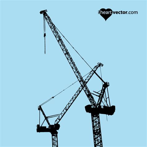 crane silhouette vector graphic   vector