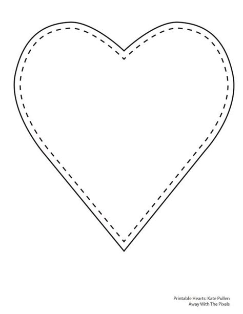 print    sweet   heart templates printable heart