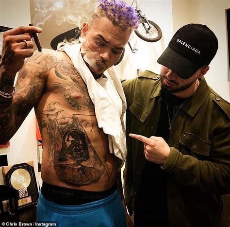 Chris Brown Gives Fans A Closer Look At His New Face Tattoo Of An Air
