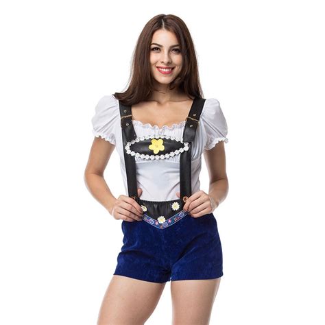 Sexy Blue Traditional German Bavarian Beer Girl Oktoberfest Costumes