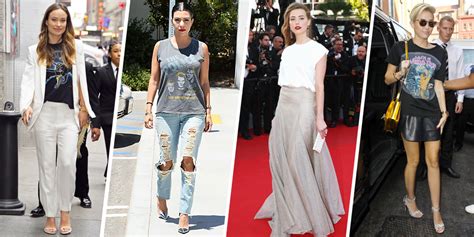 Celebrities Wearing T Shirts How To Style T Shirts