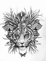Coloring Adult Tiger Pages Tattoos Arm Tattoo sketch template