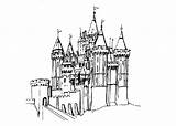 Castle Coloring Hogwarts Cartoon Pages Disney Designlooter 500px 107kb sketch template