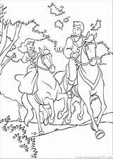 Horse Princess Coloring Pages Color Getcolorings Riding sketch template