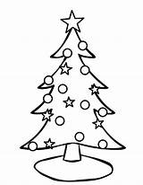 Christmas Coloring Tree Pages Charlie Brown Decorating Trees Stars Clip Simple Clipart Color sketch template