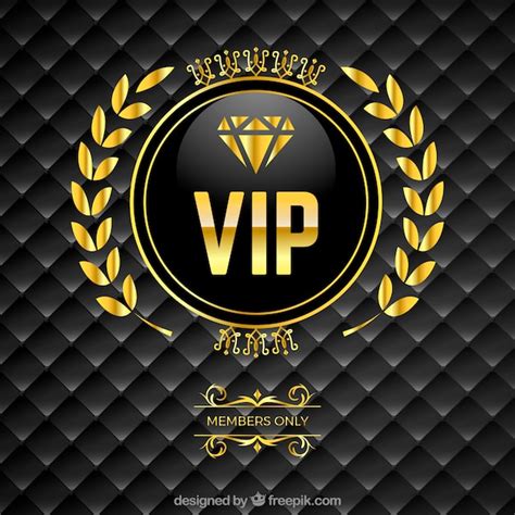 vip padded background  golden logo  vector