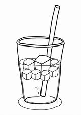 Coloring Ice Cube Drink Getcolorings sketch template